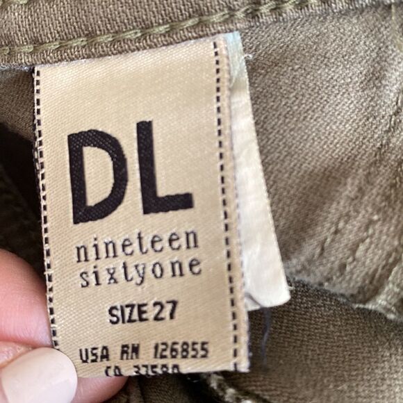 DL1969 Nina High Rise Skinny 4-Way Stretch Dublin Green - Picture 10 of 11